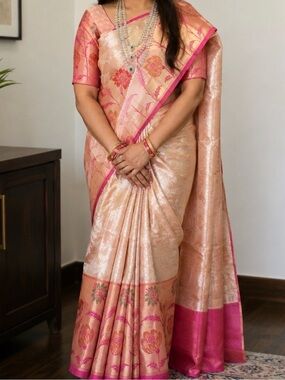 Beautiful banarasi tissue saree